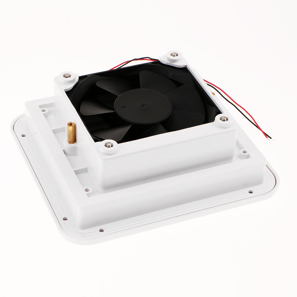 RV Caravan Motorhome Side Air Vent Ventilation Cooling Exhaust Fan 12V Black