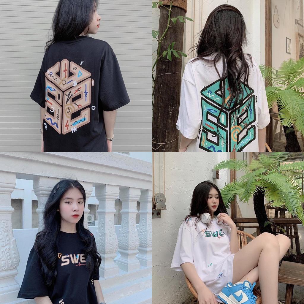 Áo Thun Local Brand Swe Logo Nam Nữ Tay Lỡ Unisex Full Mạc