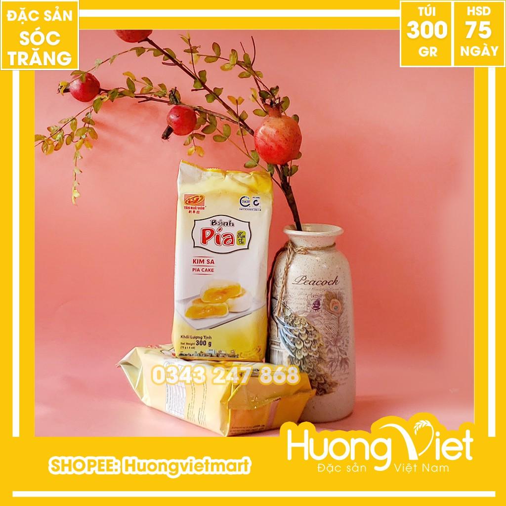 Bánh pía kim sa SIÊU TRỨNG đậu xanh trứng muối đặc biệt 300gr, bánh pía Tân Huê Viên Sóc Trăng