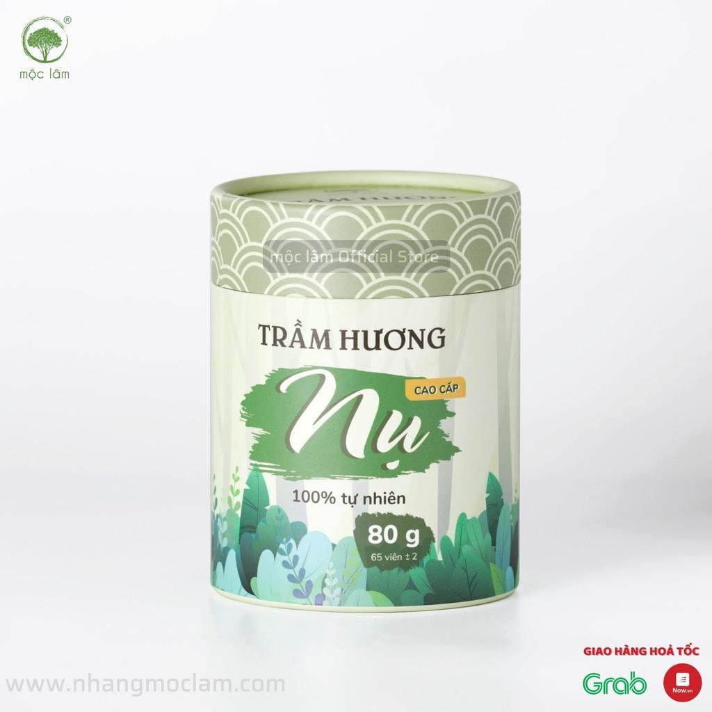 Nhang Nụ Trầm Hương MỘC LÂM - 80g - 65viên - Nhang Trầm Nụ Khói Ngược Cao Cấp Xông Nhà Thanh Tẩy