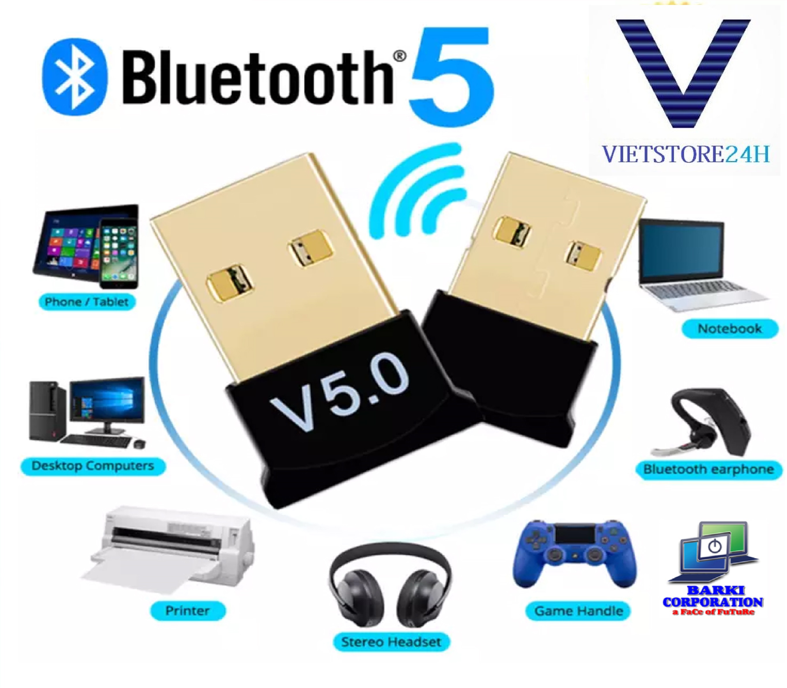 USB Bluetooth 5.0 cho máy tính VT