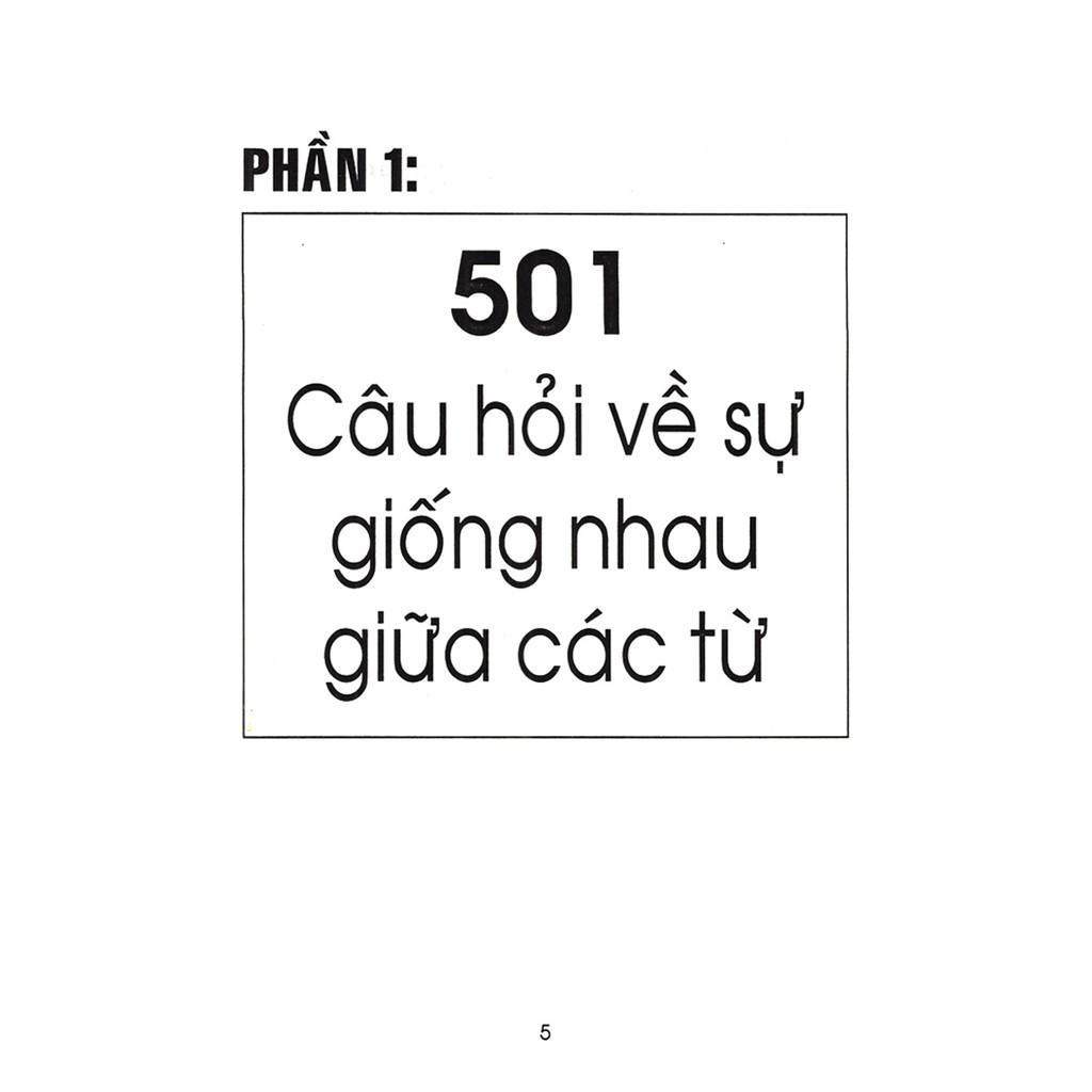 Tuyển Chọn 501 Câu Hỏi Tiếng Anh - Tập 1 - Bản Quyền