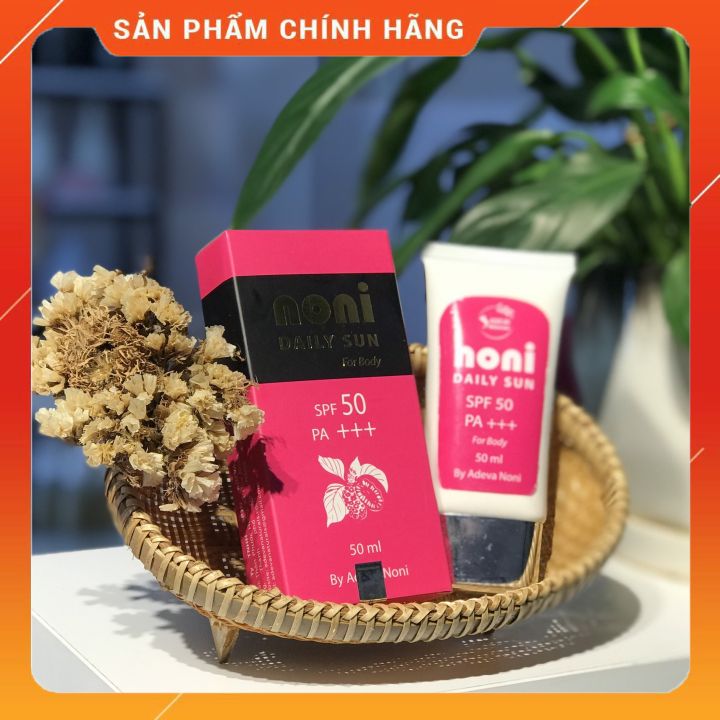 Noni Daily Sun - Kem chống nắng thế hệ mới SPF 50, PA +++ cho body 50 ml - Adeva Noni