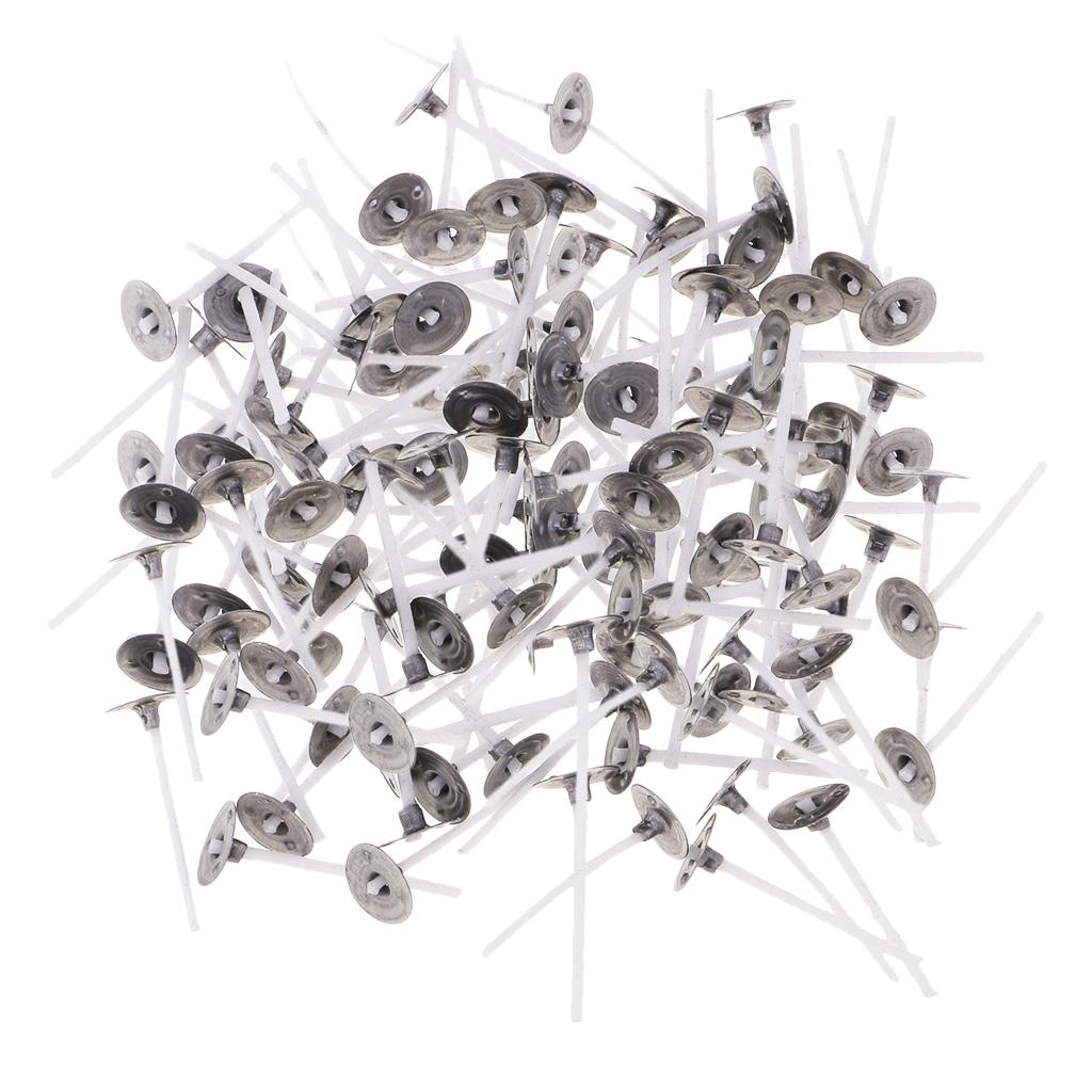 400x Natural Cotton Candle Wicks w/ Sustainers DIY Home Candles Making 3cm