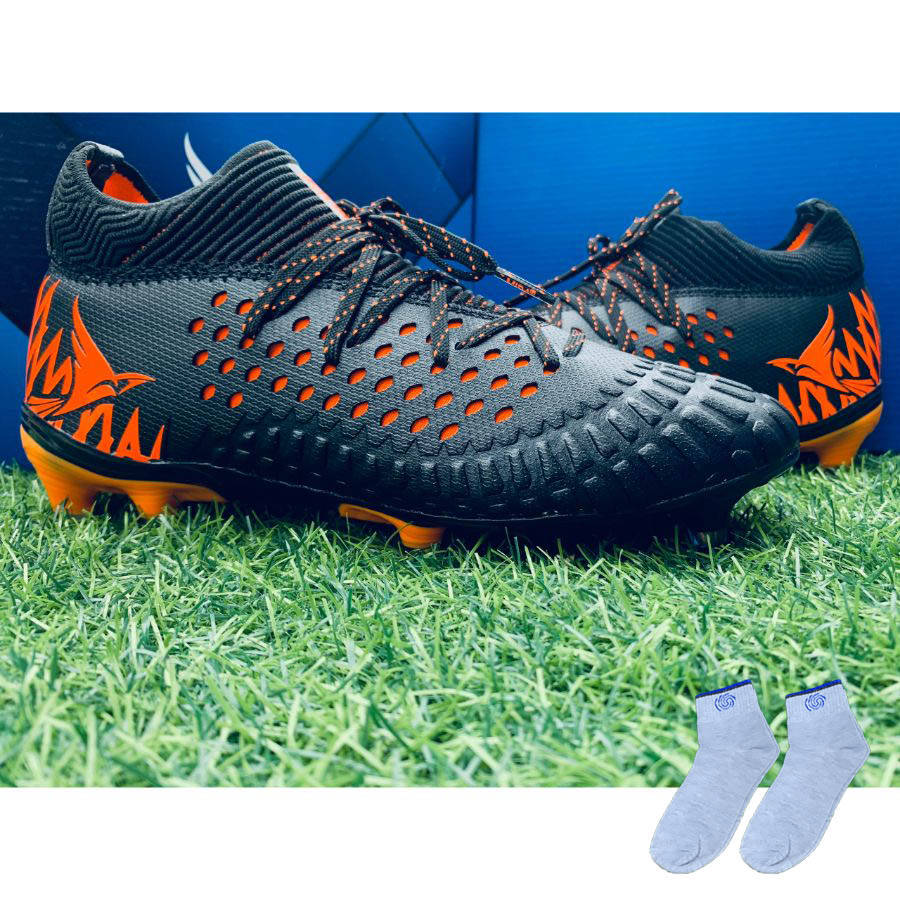 Giày Đá Bóng Nam Mira Evospeed 19.2 FG Đen Có Vớ Ngẫu Nhiên