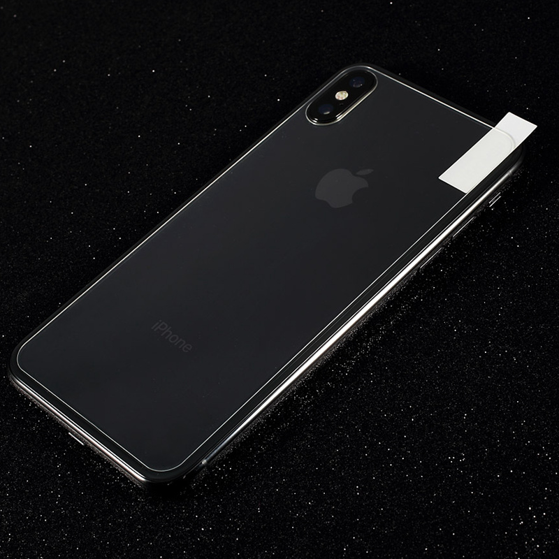 Miếng dán kính cường lực mặt sau lưng iPhone X Baseus mặt kính 9H - Hàng chính hãng