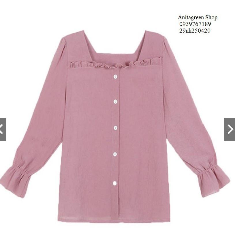 Nh250420-SƠ MI NỮ VIỀN BÈO s-6xl