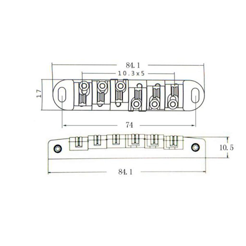 Guitar Bridge with Roller Wrench for Bass LP   Guitar Accs