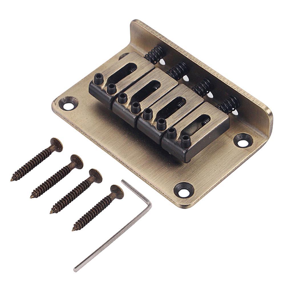 Bridge Tailpiece with Screws Wrench for Electric Guitar Bass Ukulele Parts