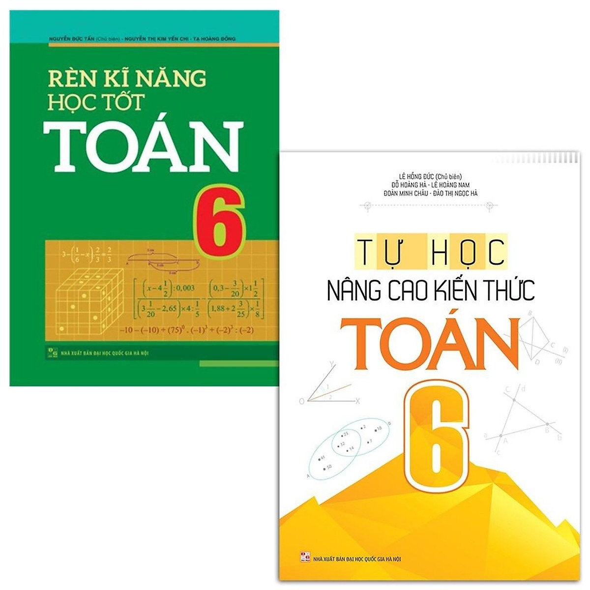 Sách: Combo 2 Cuốn Rèn Kĩ Năng Học Tốt Toán Lớp 6 +Tự Học NângCao Kiến Thức Toán Lớp 6