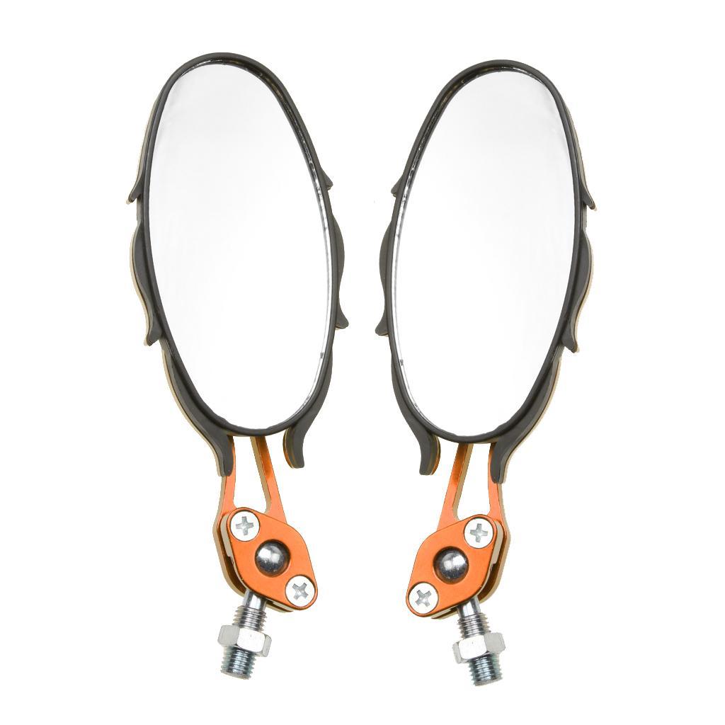2pcs Black 3/8inch 10mm Rear View Side Mirror for Sport Bike Chopper ATV Quad