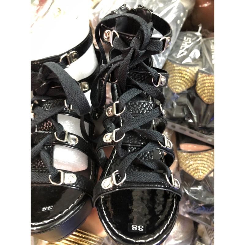 [Sale] Sandal bốt chiến binh có gót nhọn và gót xuồng