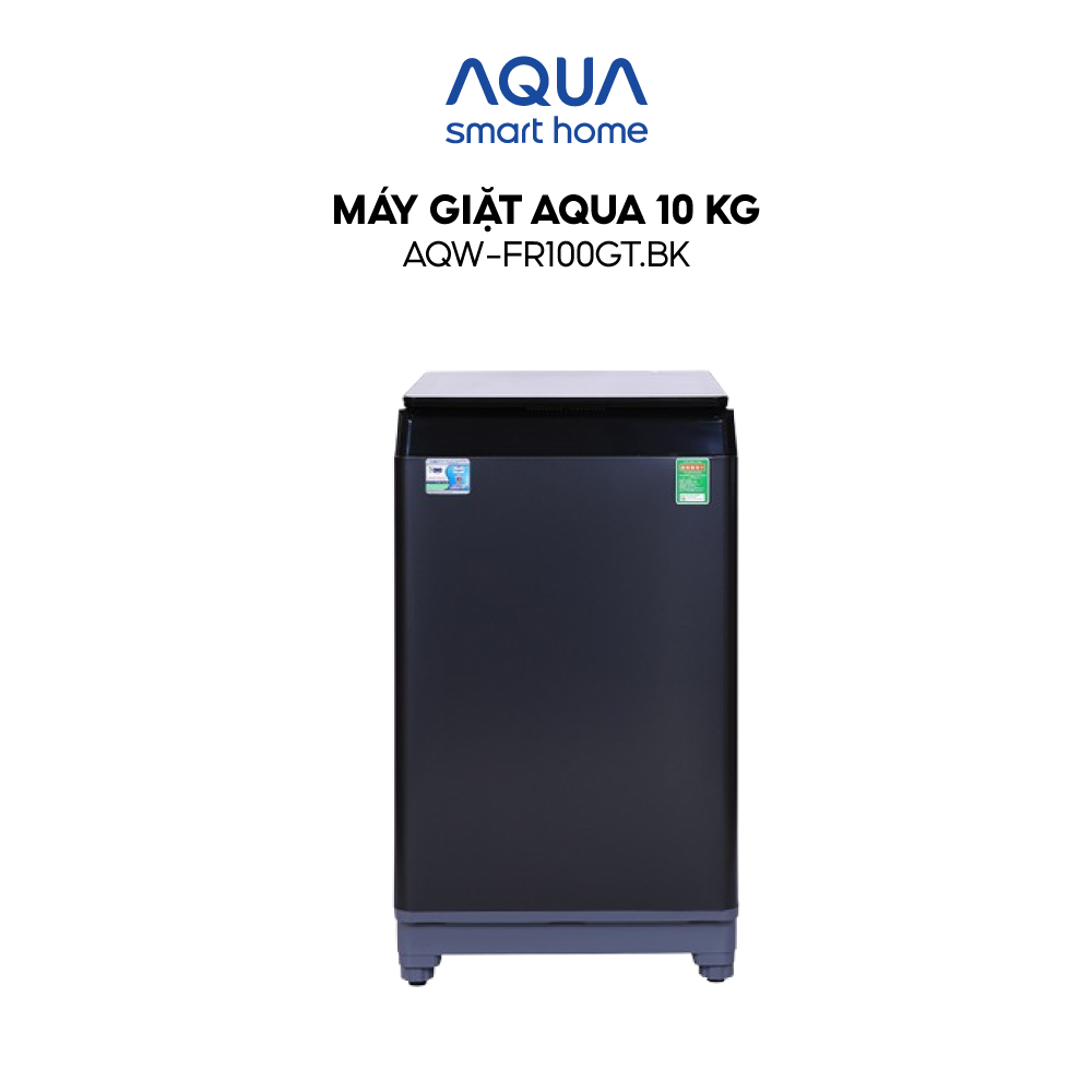 Máy giặt cửa trên Aqua 10kg AQW-FR100GT.BK - Miễn phí giao hàng toàn quốc - Bảo hành 2 năm - Hỗ trợ lắp đặt - Hàng chính hãng