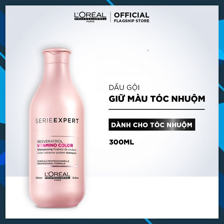 Dầu gội L'oreal Serie Expert A-OX Vitamino color radiance shampoo giữ màu tóc nhuộm 300ml