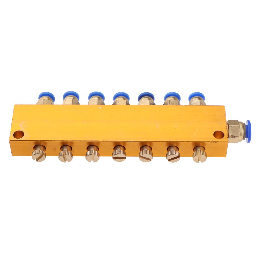 Adjustable Lube Oil Distributor Value Manifold Block 6mm In/4mm Out