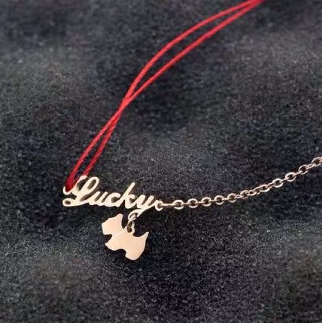 Vòng tay titan dây đỏ lucky may mắn