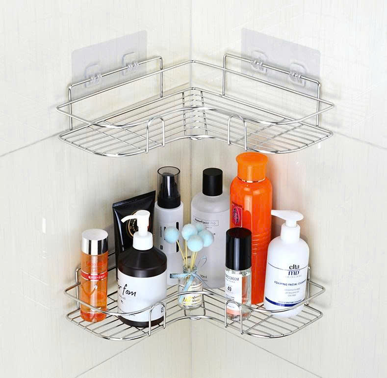 Kệ Góc Gắn Tường Bằng Sắt Sơn Tĩnh Điện Không Rỉ