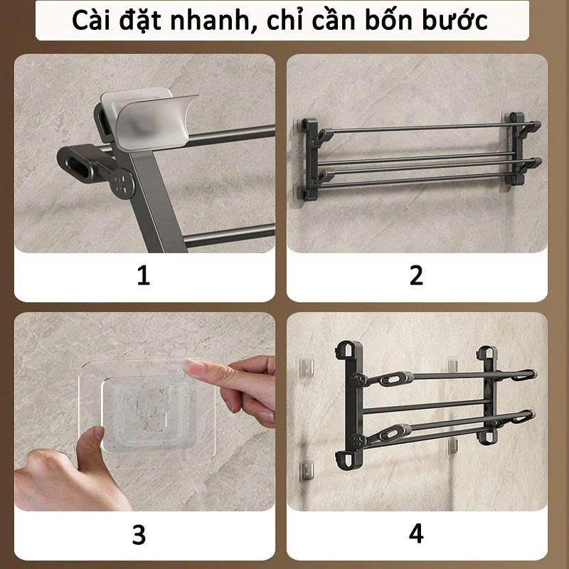 Kệ Để Giày Dép Dán Tường 2 Tầng 65cm, Giá Treo Giày Thông Minh Tiết Kiệm Diện Tích, Tặng Miếng Dán Chắc Chắn- HÀNG CHÍNH HÃNG MINIIN