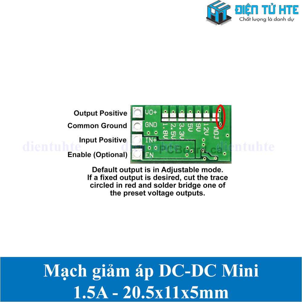 Mạch giảm áp DC-DC mini 1.8V 2.5V 3.3V 5V 12V ADJ 1.5A 3A