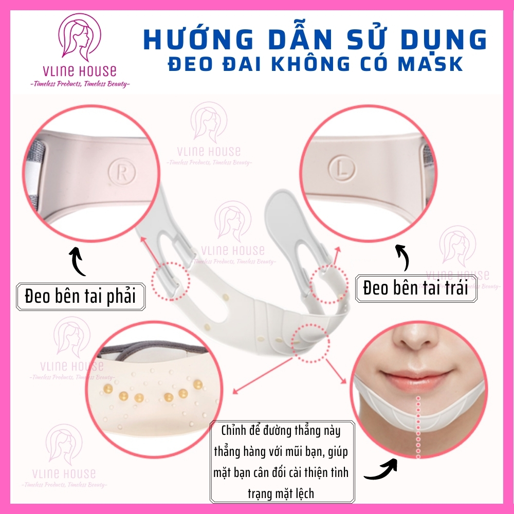 GOLKI BAND VLINE Đai đeo thon gọn mặt, nâng cơ, giảm nhăn, massage