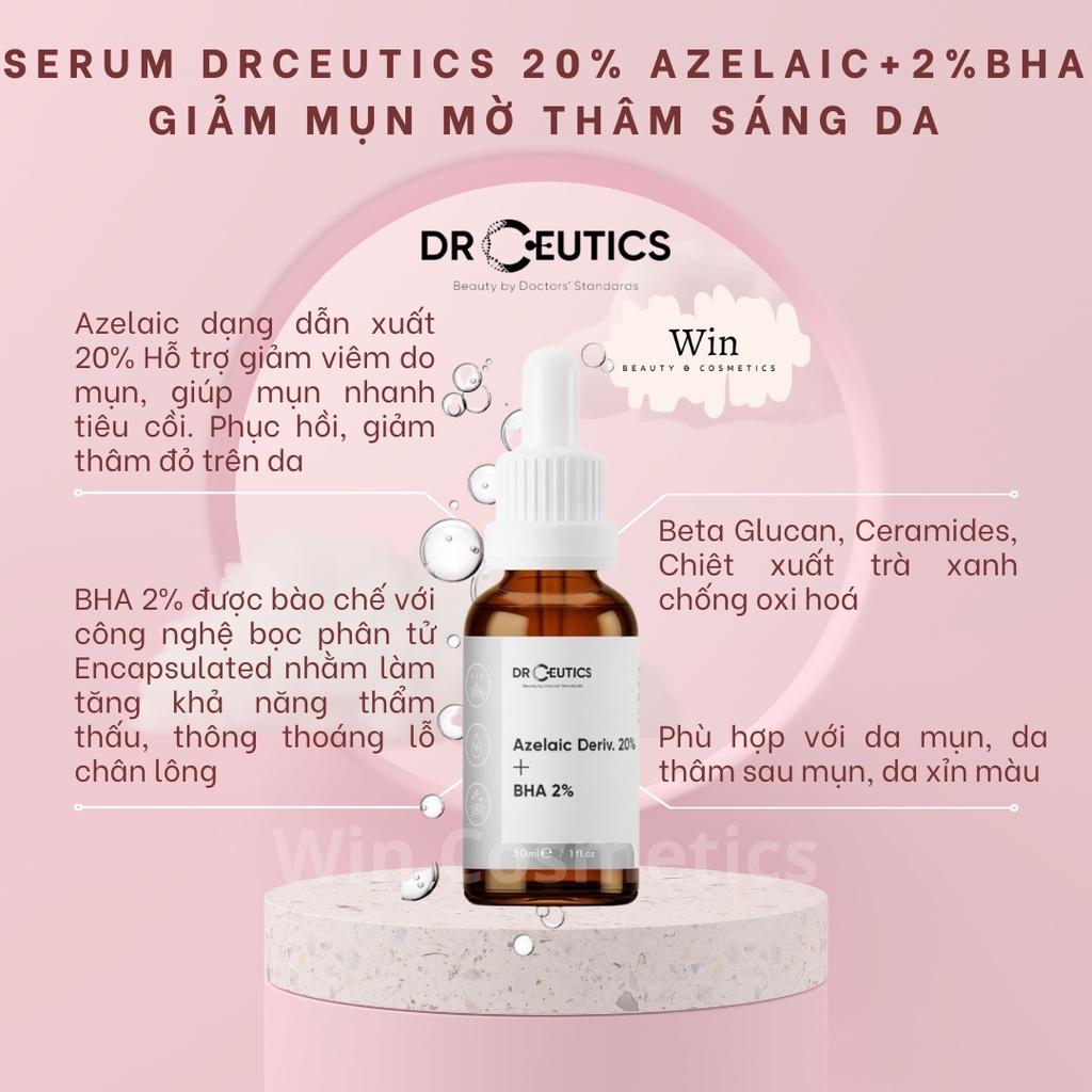 Tinh Chất Làm Giảm Mụn Mờ Thâm DrCeutics Azelaic Deriv 20% Và BHA 2%