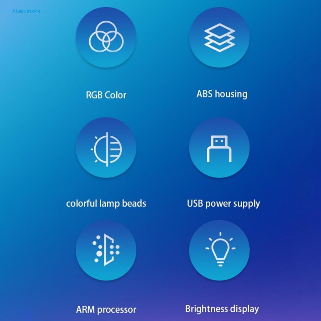 Set 2 Đèn LED USB Sử Dụng Ánh Sáng Ban Đêm Dùng Trang Trí Cá Nhân