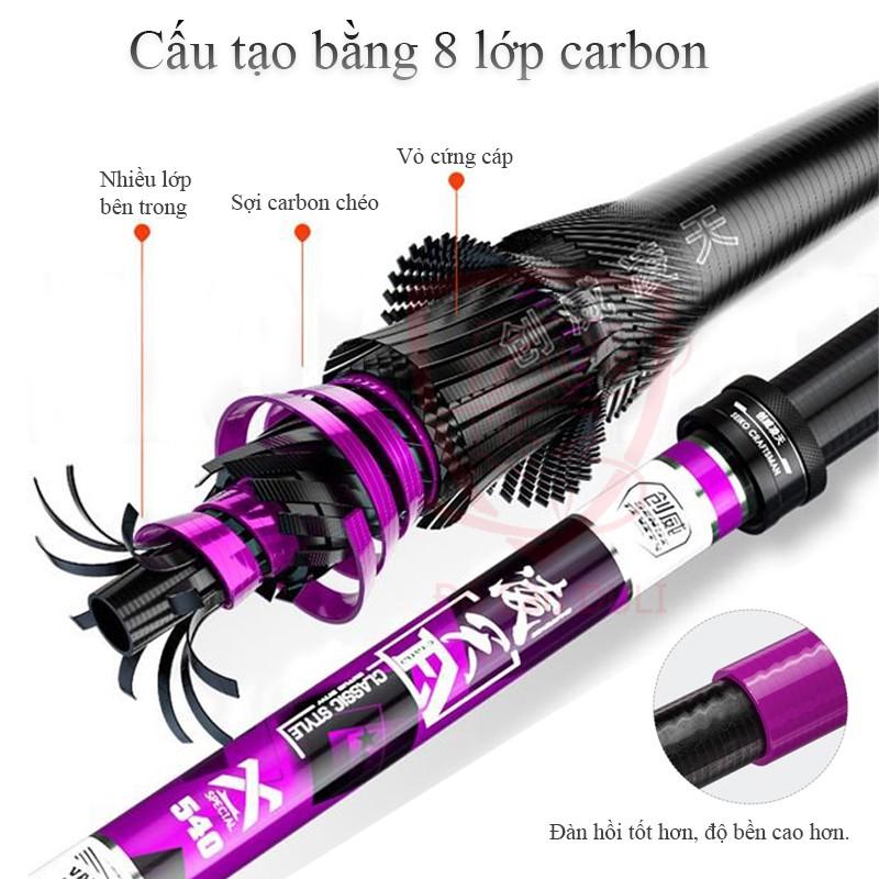 Cần câu tay Chuangwei Lăng Thiên Hoàn Mỹ chuyên câu đài độ cứng 5H, 6H Top 1 Trung Quốc CC-1