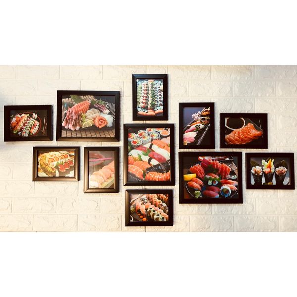 Bộ khung ảnh treo tường composite shushi kèm đinh 3 chân KA205