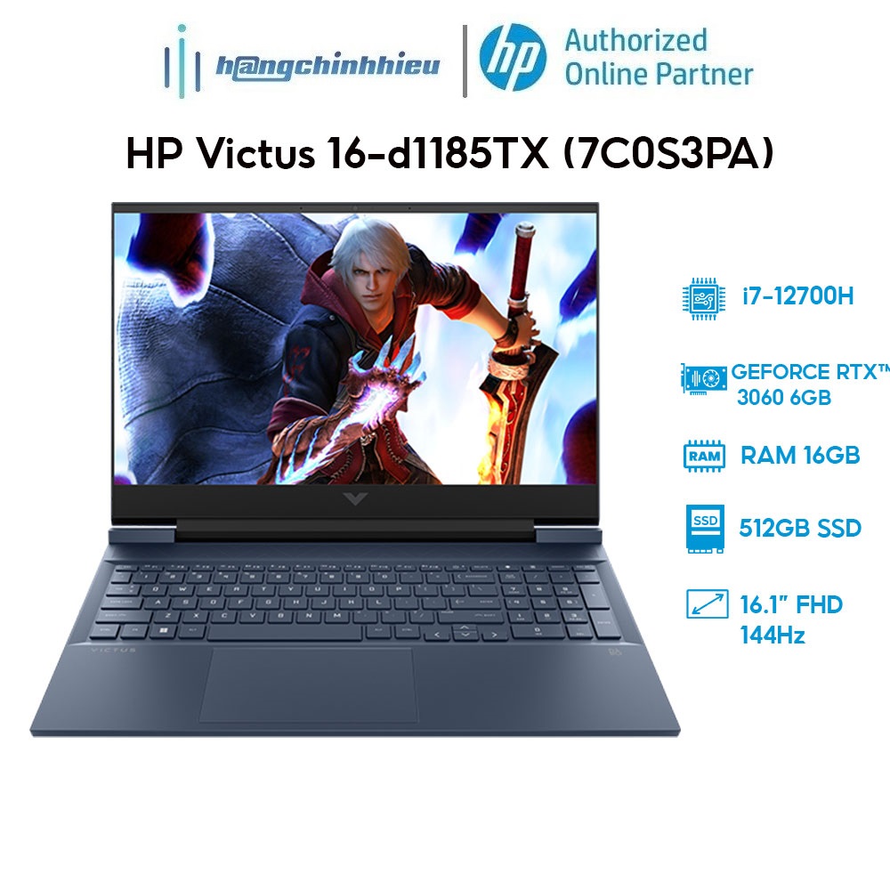 Laptop HP Victus 16-d1185TX 7C0S3PA Hàng chính hãng