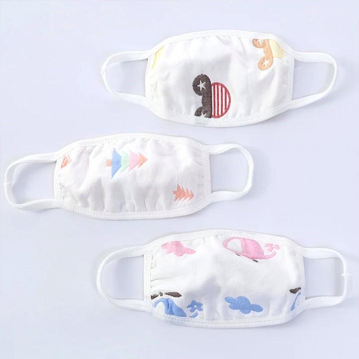 Khẩu Trang Sợi Tre 4 Lớp Cao Cấp Cho Bé có dây điều chỉnh dài ngắn