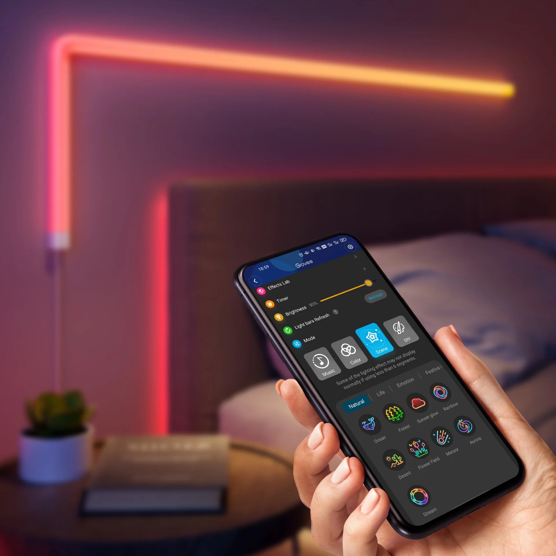 Đèn LED treo tường Govee Glide Wall Light H6062 | DIY, công nghệ RGBIC 16 triệu màu tùy chỉnh, kết nối thông minh | Hàng chính hãng