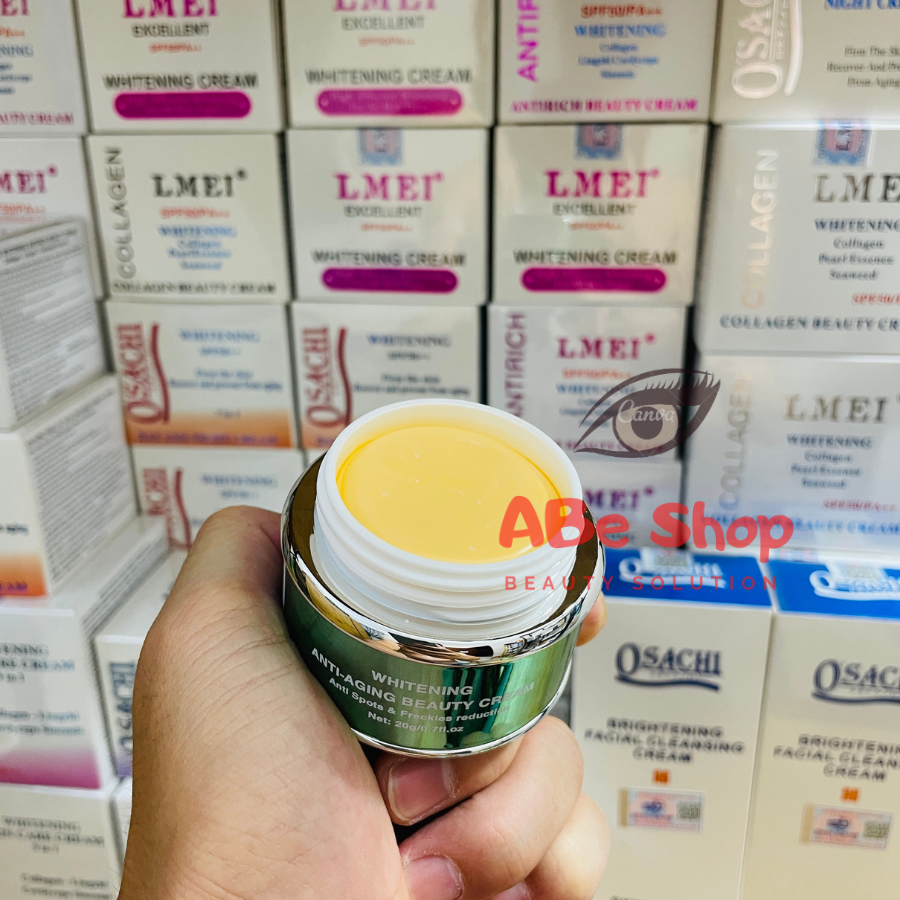 KEM LMEI XANH - LMEI WHITENING ANTI-AGING BEAUTY CREAM 20G