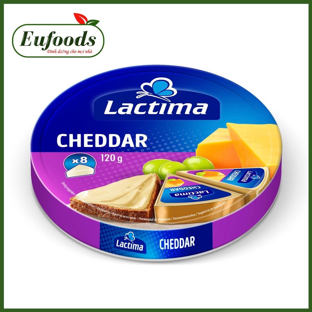 Phô Mai Hộp Tròn Lactima Cheddar Ba Lan 120g