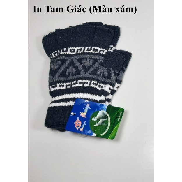 GĂNG TAY LEN NAM NỮ Chống nắng Giữ ấm Hở 5 ngón Chất liệu len dày Thương hiệu Shouhughe