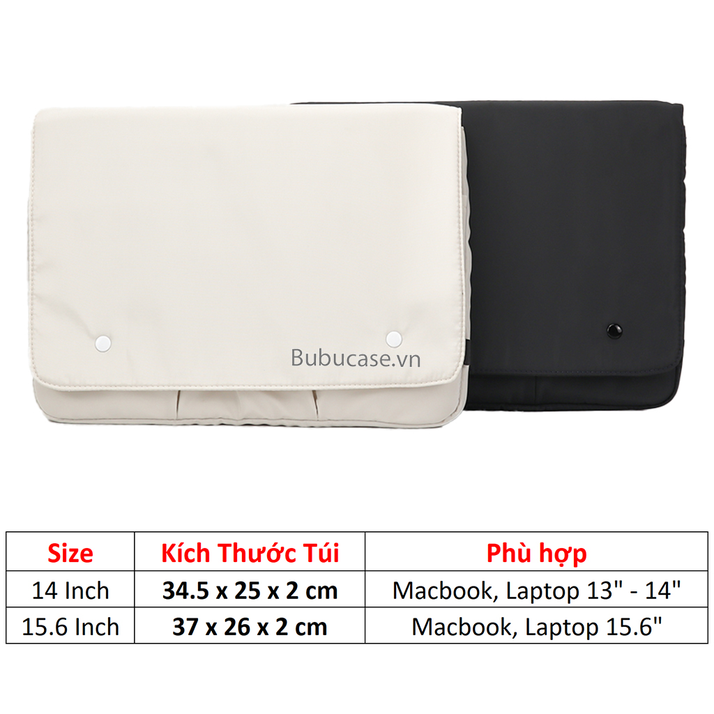 Túi Đựng Laptop Chống Sốc, Chống Thấm Nước Cho Macbook, Surface, Ultrabook 14 inch đến 15.6 inch