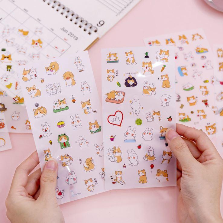 Bộ 6 Tấm Sticker Dán Sổ Lưu Niệm H100