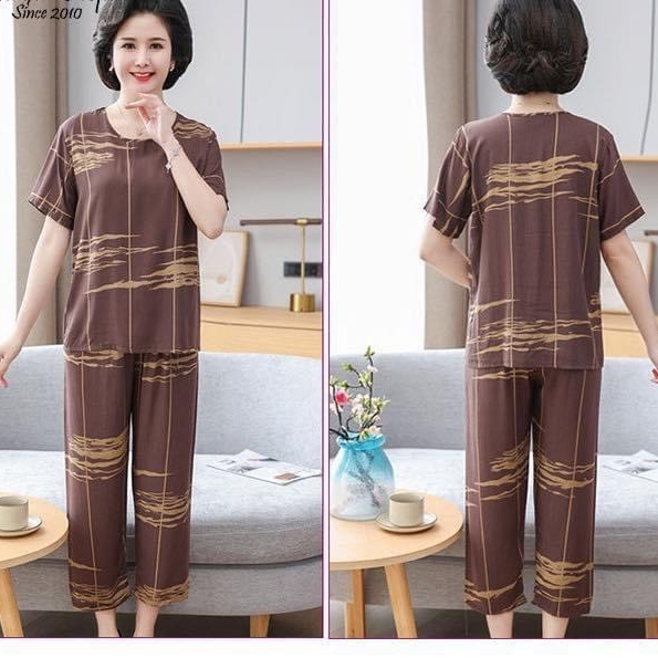 Đồ bộ trung niên cho bà cho mẹ, chất liệu mát, thấm hút mồ hôi, đồ bộ nữ kiểu set đi chơi , bộ đồ trung niên TN01