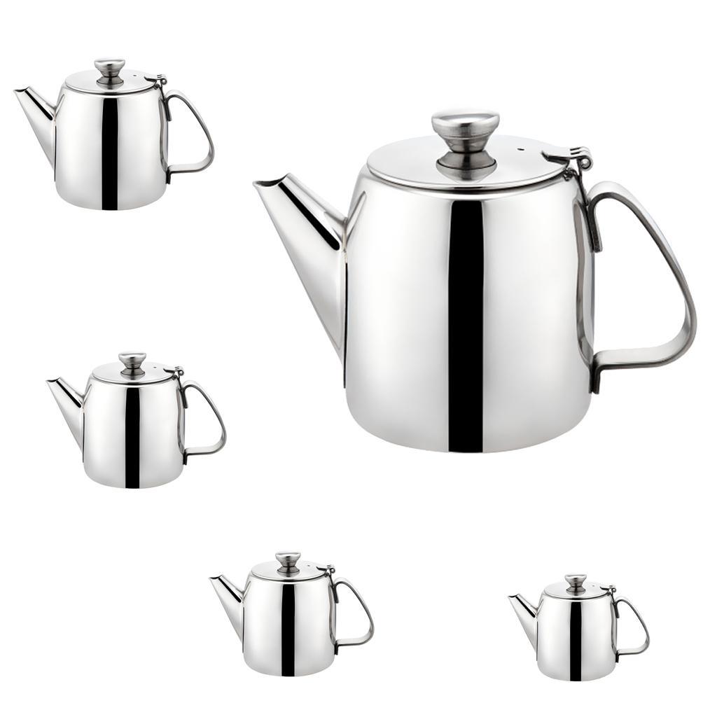 5Pcs 500ml Stainless Steel Teapot Cold Water Kettle Jug Coffee Pot Handle
