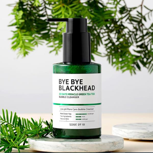 Sữa Rửa Mặt Sủi Bọt Loại Bỏ Mụn Đầu Đen Some By Mi Bye Bye Blackhead 30 Days Miracle Green Tea Tox Bubble Cleanser 120g