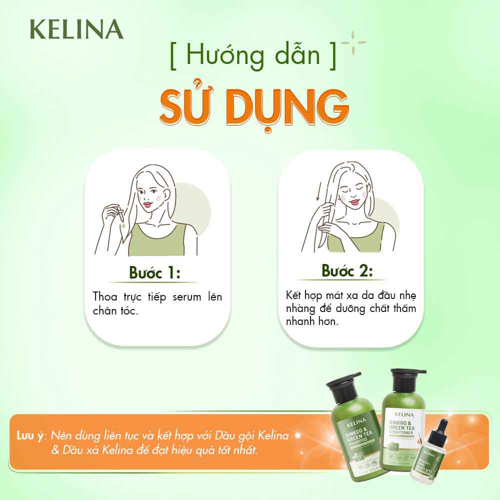 Serum Cao Cấp Kích Thích Mọc Tóc, Ngăn Ngừa Gãy Rụng, Làm Dày Và Chắc Khỏe Tóc Kelina Size Mini 10ml