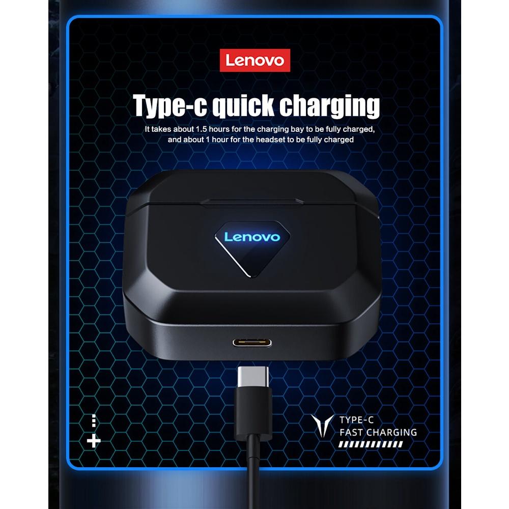 Lenovo GM6 Tai nghe chơi game Bluetooth 5.0 Chất lượng âm thanh HD Giảm tiếng ồn không thấm nước-Hàng chính hãng