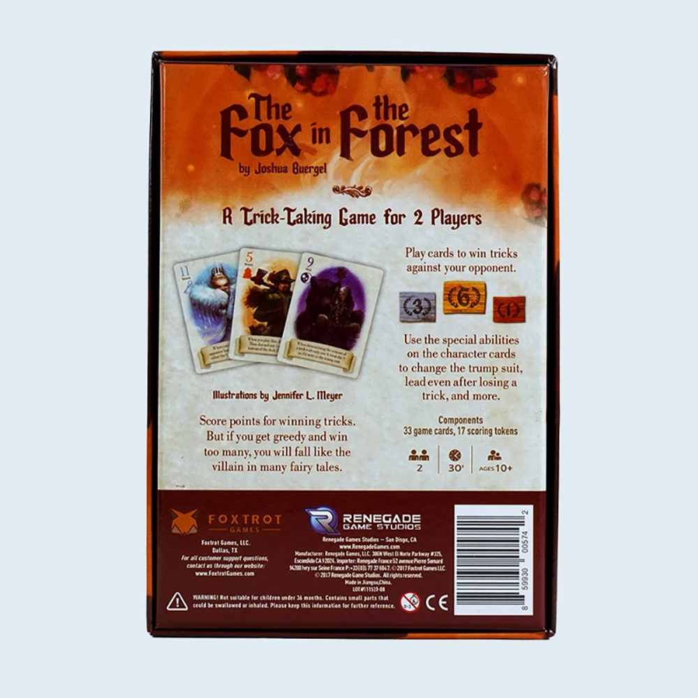 Bộ trò chơi Board Game The Fox In The Forest A Trick-Taking Game cho 2 người