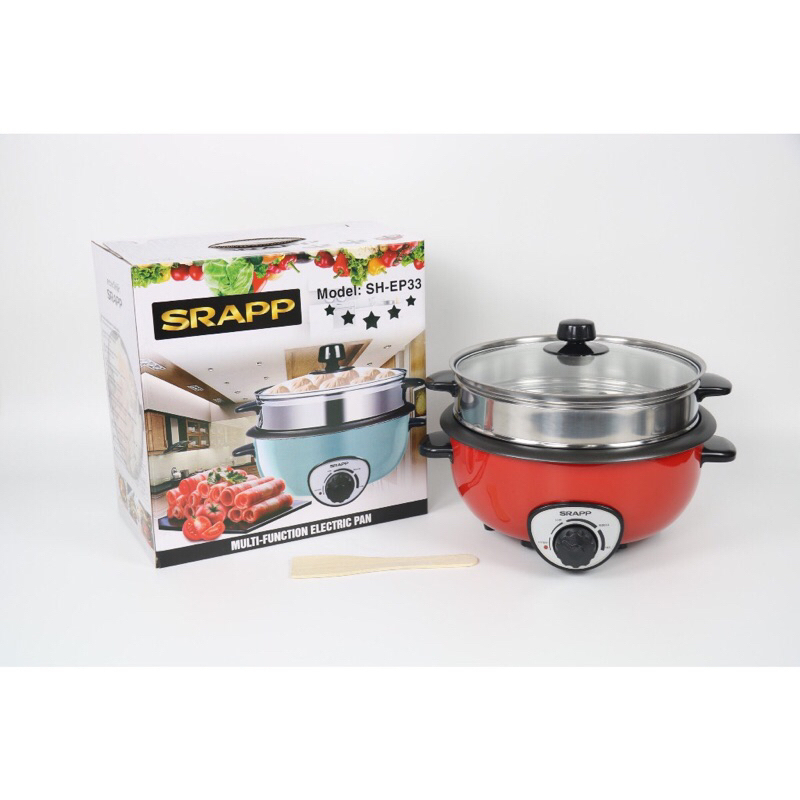 Nồi Lẩu Điện 2 Tầng Đa Năng SRAPP SP-EP33 3,5 lít - Màu Ngẫu Nhiên - Hàng Chính Hãng