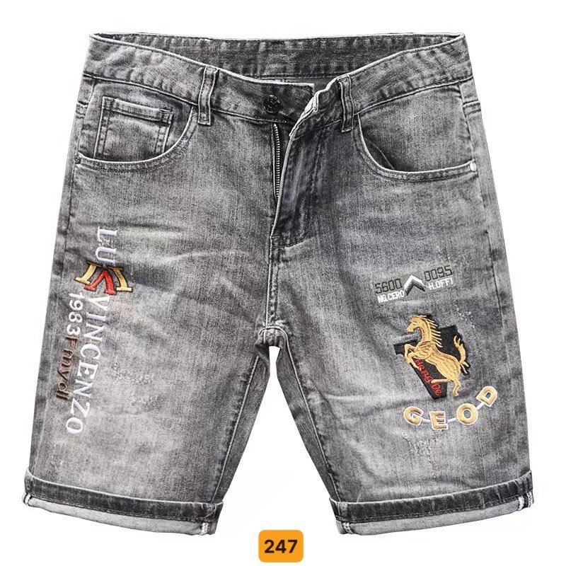 Quần short jean nam, quần short jean nam mẫu mới phong cách hàng quốc, họa tiết cao cấp MS247
