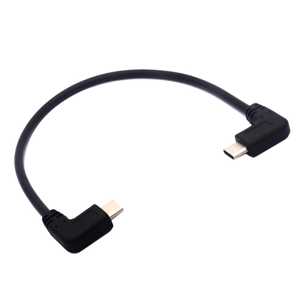 Type C USB 90 Degree Male to USB-C Male 24PIN Extension Cable Cord