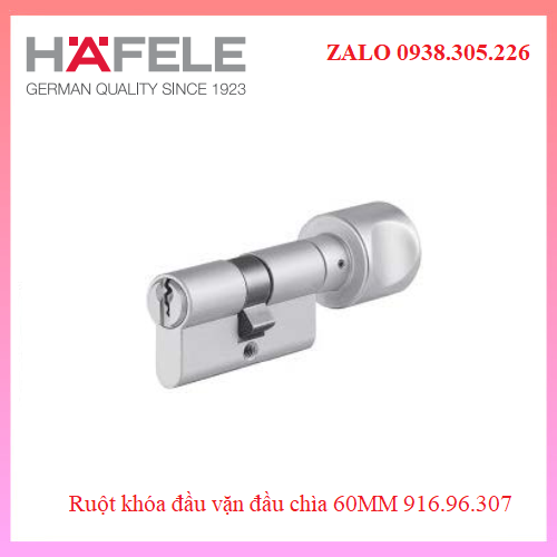 Ruột khóa 60mm đầu vặn đầu chìa Hafele 916.96.307