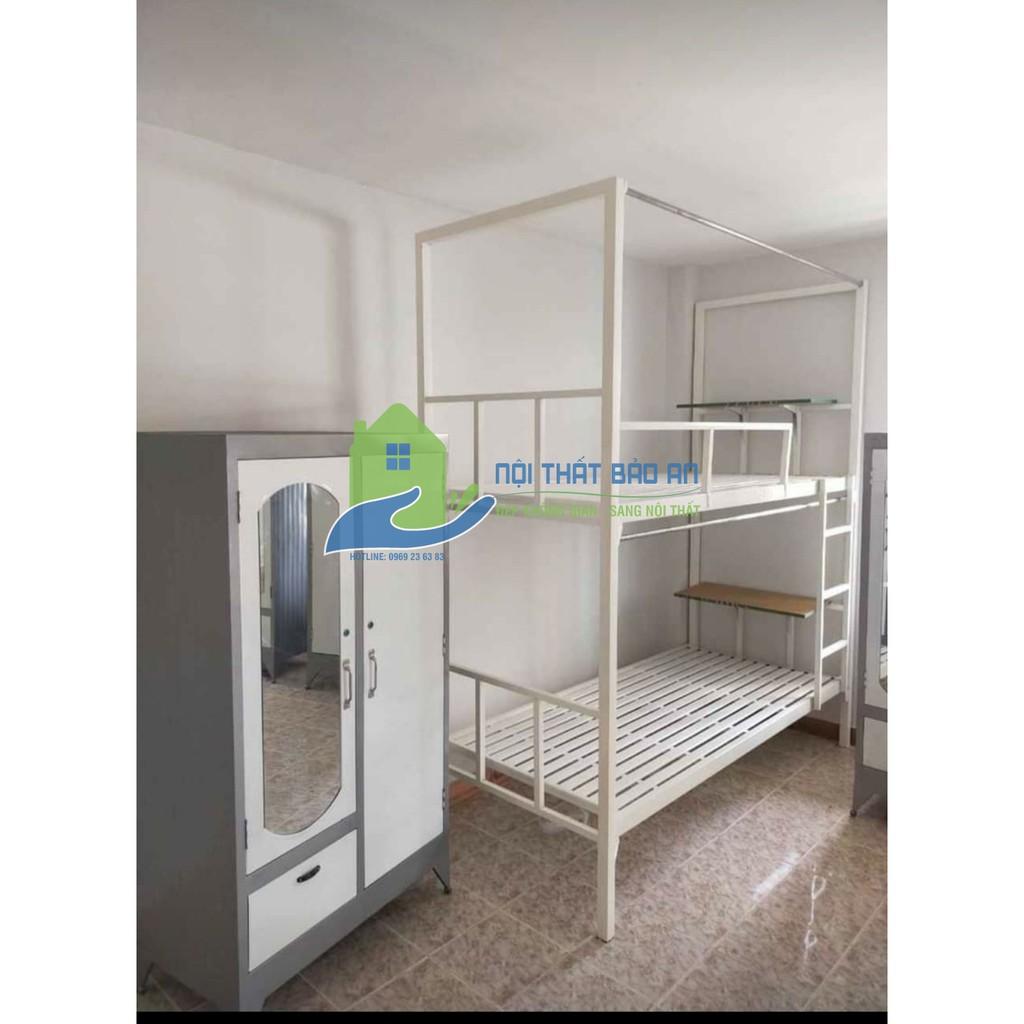 Giường sắt homestay ngang 1m dài 2m cao 2,35m nhiều màu