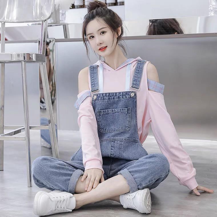 Yếm nữ King168 , Yếm jean nữ cao cấp co dãn nhẹ form chuẩn II07