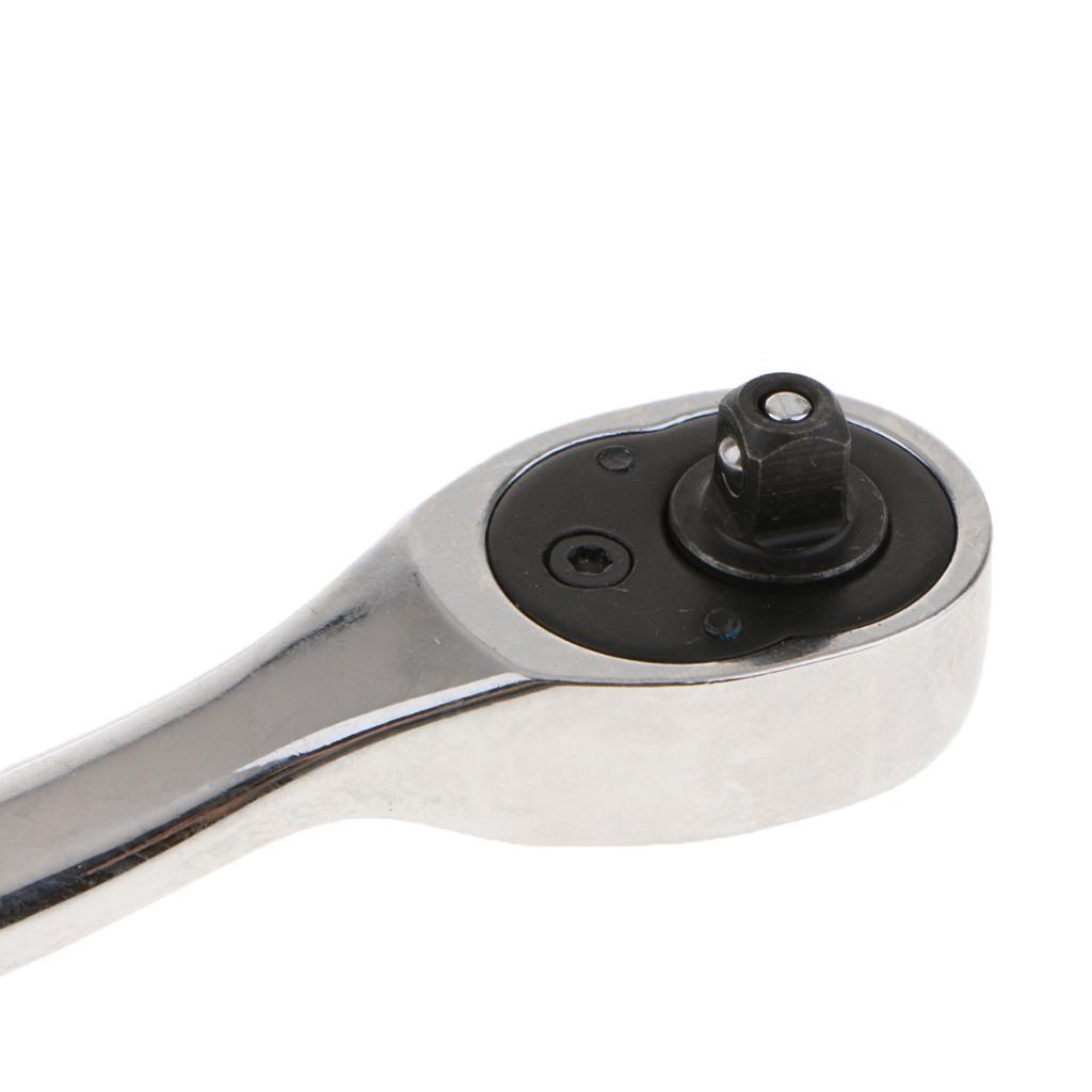 Mirror Steel Fast Ratchet Wrench Spanner Hand Repair Tool - 6.35mm