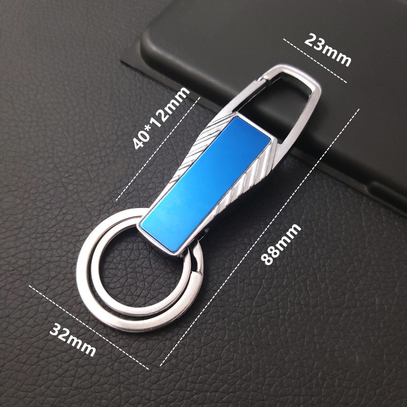 Móc Khóa Thời Trang Cao Cấp Hợp Kim Inox Siêu Bền Không Ghỉ Móc Chìa Khóa Oto, Xe Máy Màu Đen Gold MK4